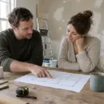 Un projet de rénovation se prépare avec un échange sur les travaux ; le rôle de l’accompagnant et l’étendue de sa mission restent à vérifier.